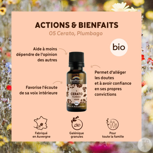Biofloral 05 Cerato Plumbago Fleur De Bach Granules Bio 19,5g-2