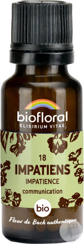 Biofloral 18 Impatiens Impatience Fleur De Bach Granules Bio 19,5g