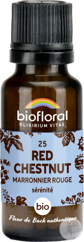 Biofloral 25 Red Chestnut Marronier Rouge Fleur De Bach Granules Bio 19,5g