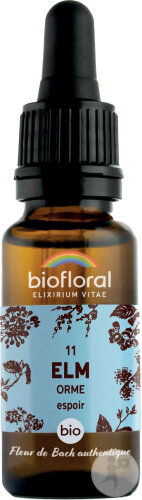 Biofloral Fleurs De Bach 11 Elm/Orme Courage Et Espoir Bio 20ml