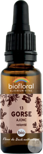 Biofloral Fleurs De Bach 13 Gorse/Ajonc Force Et Volonté Bio 20ml