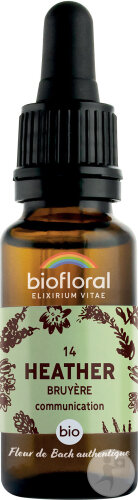 Biofloral Fleurs De Bach 14 Heather/Bruyère Communication Et Sociabilité Bio 20ml