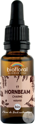 Biofloral Fleurs De Bach 17 Hornbeam/Charme Force Et Volonté Bio 20ml