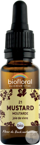 Biofloral Fleurs De Bach 21 Mustar/Moutarde Vitalité Et Joie De Vivre Bio 20ml