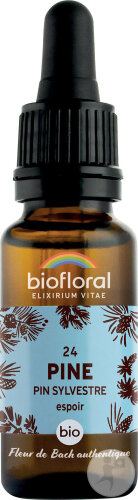 Biofloral Fleurs De Bach 24 Pine/Pin Sylvestre Courage Et Espoir Bio 20ml
