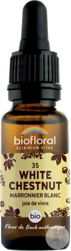 Biofloral Fleurs De Bach 35 White Chesnut/Marronnier Blanc Vitalité Et Joie De Vivre Bio 20ml