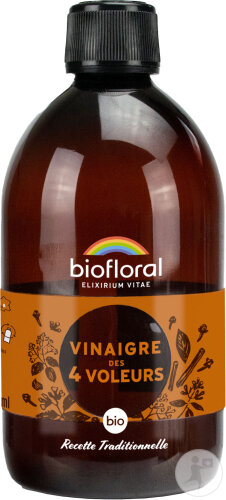 Biofloral Remèdes Traditionnels Vinaigre 4 Voleurs Bio 500ml