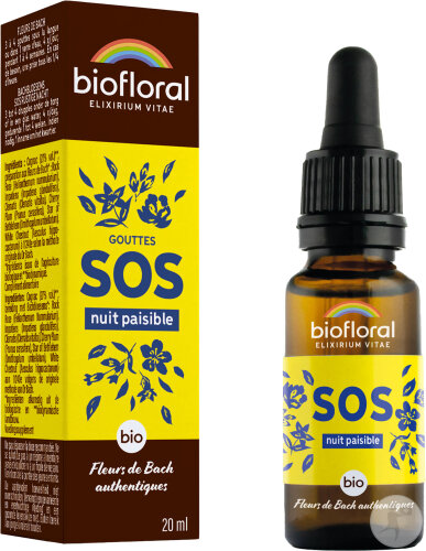 Biofloral SOS 39N Secours Nuit Paisible Bio Demeter Flacon Compte-Gouttes 20ml