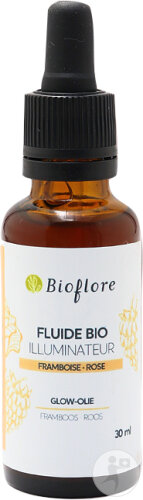 Bioflore Fluide Bio Illuminateur Framboise Rose De Damas 30ml