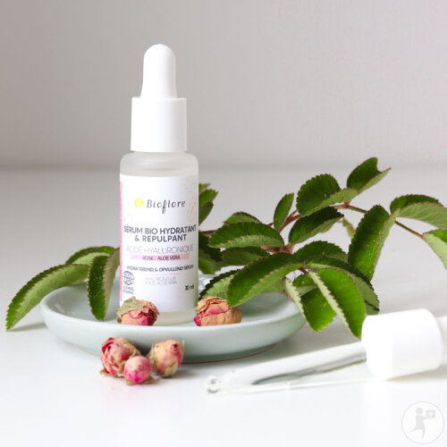 Bioflore Sérum Bio Hydratant Repulpant Rose De Damas Sans Eau Ajoutée 2% Acide Hyaluronique 30ml-2