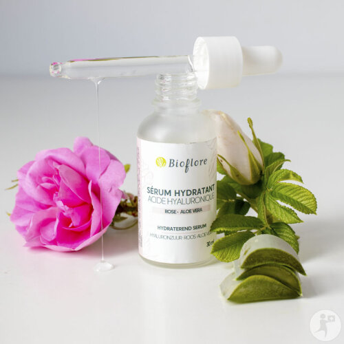 Bioflore Sérum Bio Hydratant Repulpant Rose De Damas Sans Eau Ajoutée 2% Acide Hyaluronique 30ml-4