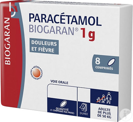 Biogaran Paracétamol Biogaran 1g Douleur Et Fièvre Adultes 8 Comprimés