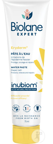 Biolane Eryderm Pâte À L'Eau Irritations De L'Épiderme Fessier Tube 75ml