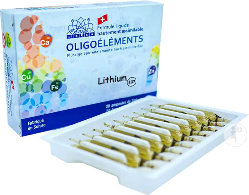 Bioligo Lithium 107 Oligoéléments Ampoules 20x2ml