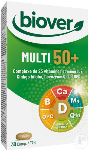 Biover Multi 50+ Immunité Et Énergie 30 Comprimés