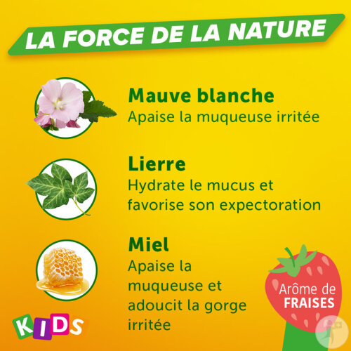 Bisolnatural Kids Sirop Toux Sèche/Toux Grasse/Mal De Gorge Enfants 2+ Goût Fraise 100ml-3