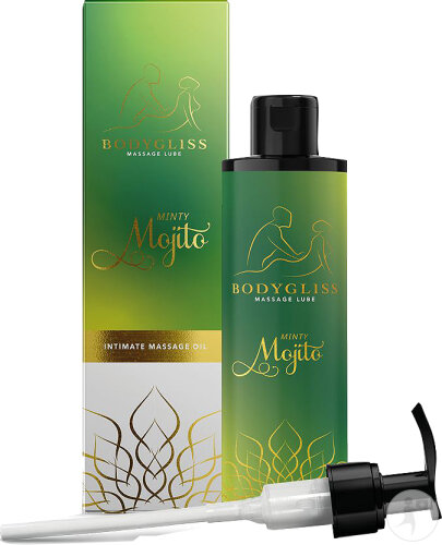 Bodygliss Huile De Massage Et Lubrifiant 2en1 Menthe Mojito Flacon 150ml