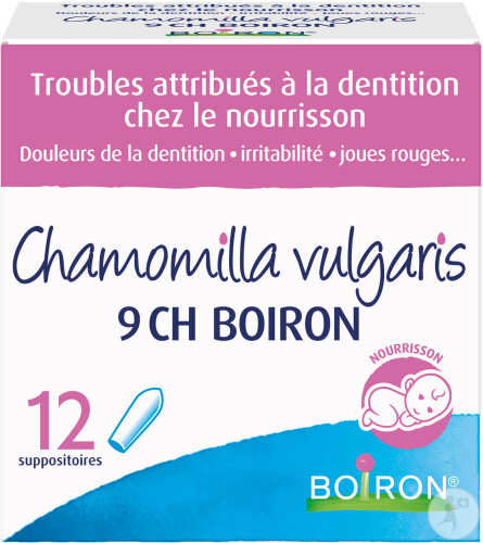 Boiron Chamomilla Vulgaris 9CH Suppositoires 12 Pièces