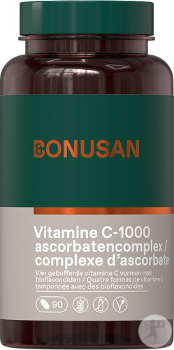 Bonusan Vitamine C-1000 Complexe D'Ascorbate 90 Comprimés Enrobés
