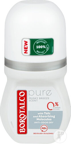 Borotalco 0% Pure Clean Freshness Déodorant 48h Roll-On 50ml