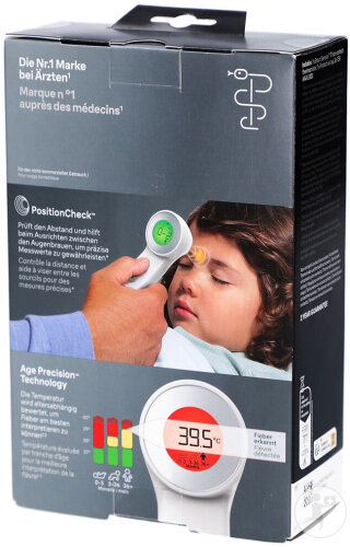 Braun Thermomètre Sans Contact + Contact Age Precision BNT400 Noir 1 Pièce
