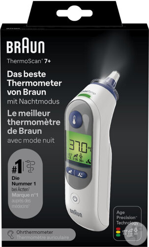Braun ThermoScan 7 Age Precision + Mode Nuit 1 Pièce 
