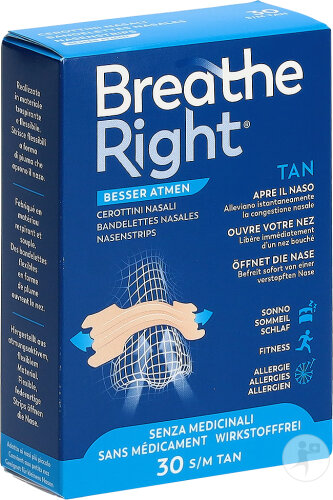 Breathe Right Bandelettes Nasales Normale 30 Pièces