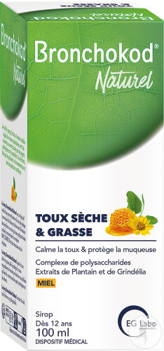Bronchokod Naturel Toux Sèche & Grasse Dès 12 Ans Flacon 100ml