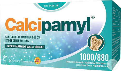Calcipamyl  Calcium Hautement Dosé Et Résorbé 90 Sachets