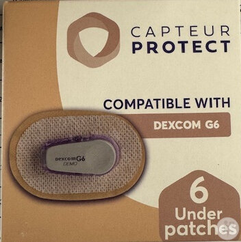 Capteur Protect Patches Marron Cover Dexcom G6/One 6 Pièces