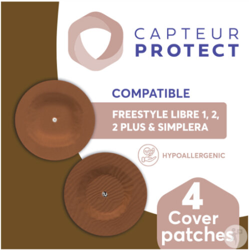 Capteur Protect Patches Marron Cover Freestyle Libre 2/2+ Simplera 4 Pièces