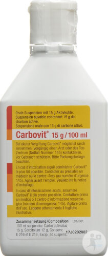 Carbovit Suspension 15g/100ml Orale Flacon 100ml