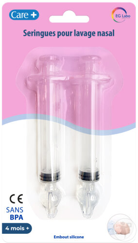 Care+ Seringues Nasales Bébés 2x10ml
