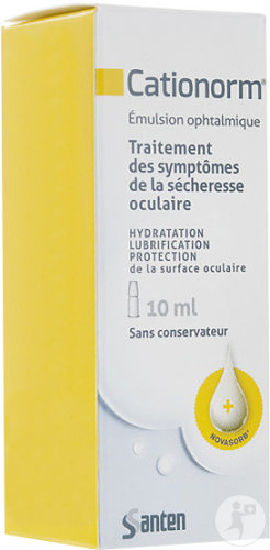 Cationorm Émulsion Ophtalmologique Symptômes De La Sécheresse Oculaire 10ml