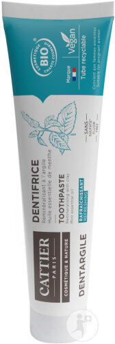 Cattier Dentargile Dentifrice Reminéralisant À L'Argile Et À La Menthe Tube 75ml