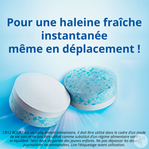 CB12 Boost Chewing Gum Sans Sucre Menthe Forte 10 Pièces-3