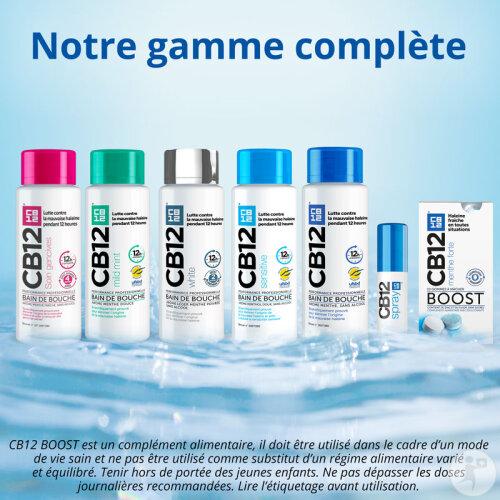 CB12 Boost Chewing Gum Sans Sucre Menthe Forte 10 Pièces-5