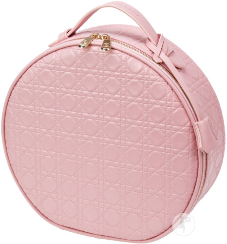 Cent Pur Cent Round Makeup Bag Rose 1 Pièce