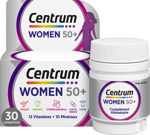 Centrum Women 50+ Vitamines Et Minéraux 30 Comprimés