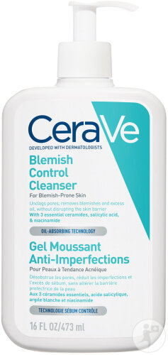 Cerave Acné Gel Moussant Anti-Imperfections Visage Et Corps 473ml