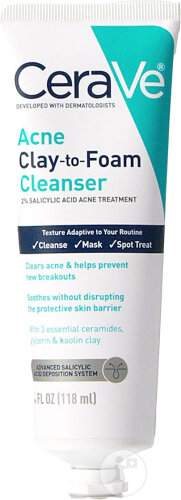 CeraVe Argile-Moussante Nettoyante Anti-Imperfections Tube 118ml