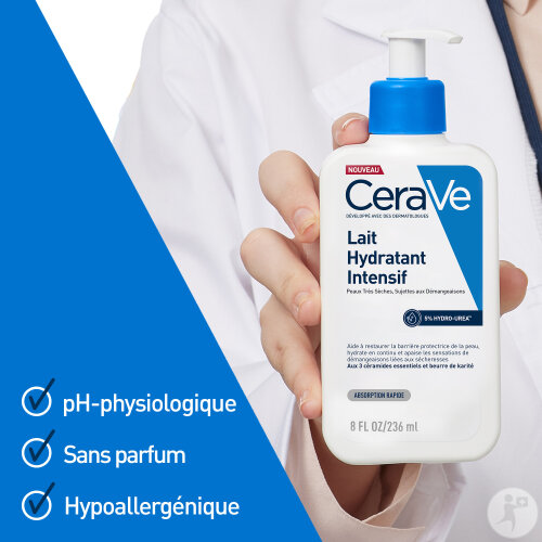 Cerave Le Rouges CeraVe Lait Hydratant Intensif Visage Corps, Peaux Sèches Très Sèches ...
