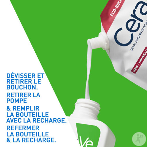 CeraVe Crème Lavante Hydratante Recharge Pour Peaux Normales À Sèches  473ml-8