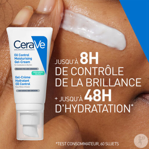 CeraVe Oil Control Gel-Crème Hydratant Peaux Mixtes À Grasses 52ml-6
