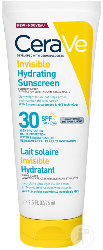 Cerave Sun Crème Solaire Hydratante Invisible IP30 75ml