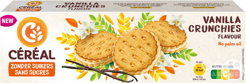 Céréal Biscuits Vanilla Crunchies Sans Sucres 185g