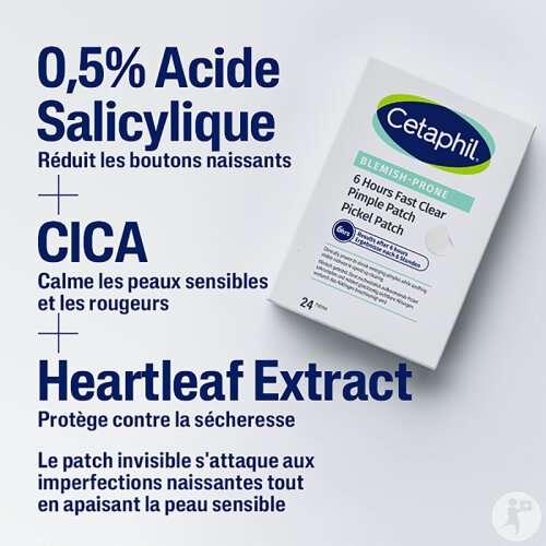 Cetaphil 6 Hour Fast Clear Acne Patch 24 Pièces-4