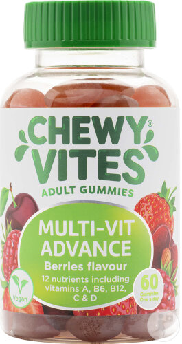 Chewy Vites Adult Multi-Vit Berrie Gummies 60 Pièces