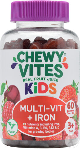 Chewy Vites Kids Multi-Vit Iron Gummies 60 Pièces