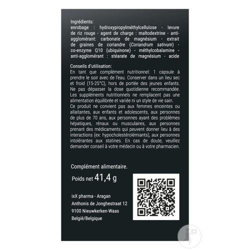 ixX Pharma CholixX Red 2,9 Levure De Riz Rouge CoQ10 & Vitamines B9-B12 120 Gélules-4